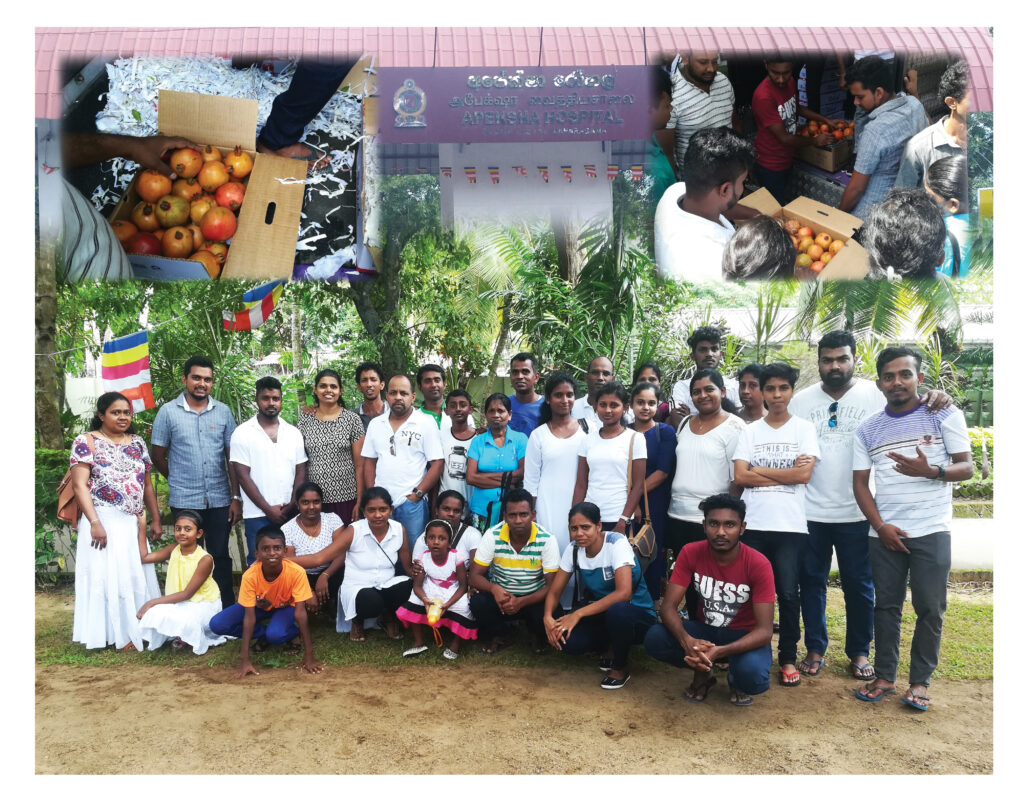 Handing over King Coconuts & Pomegranates to Apeksha Hospital Healthcare Consulting program