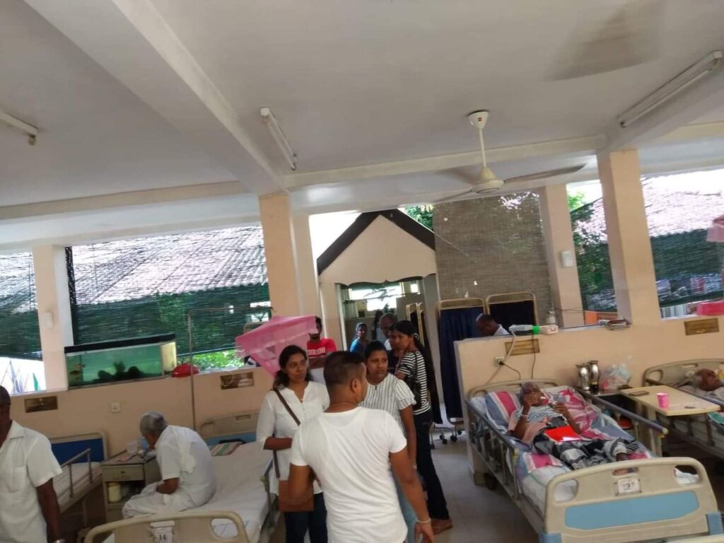 Handing over King Coconuts & Pomegranates to Apeksha Hospital Healthcare Consulting program